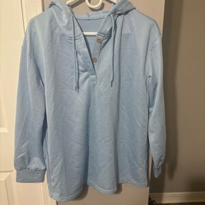 SHEIN Light Blue Hoodie